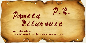Pamela Milurović vizit kartica